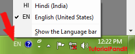 Select Your Input Language to Type in Hindi