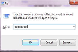 Windows RUN Command Searching Excel Programs