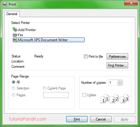 WordPad-Print-Dialog-Box
