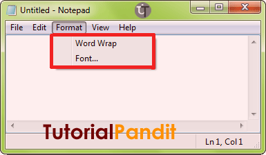 notepad-format-menu