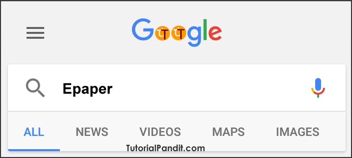 Searching epaper in Google Search Engine.