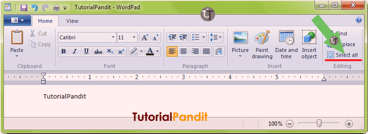 wordpad-showing-select-all-command