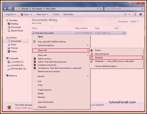 Open With Notepad Open With Notepad Option