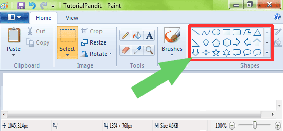Ms Paint Shapes Name Shapes Group
