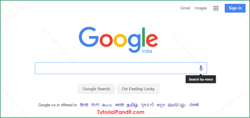 Google Search India Homepage. google-search-india