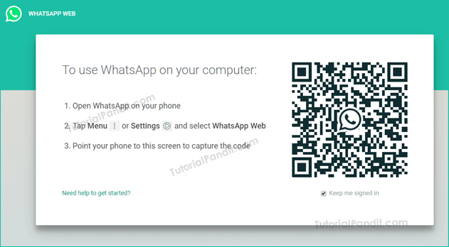 whatsapp web homepag