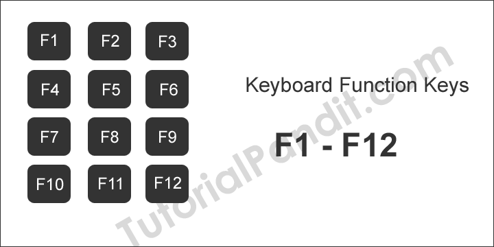 all function keys f1 to f12 in hindi