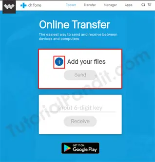 add files to transfer data