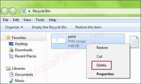 Select Delete Delete Recycle Bin Data in Hindi