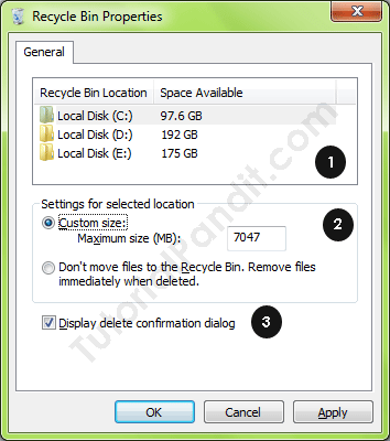 Recycle Bin Property Recycle Bin Property in Hindi
