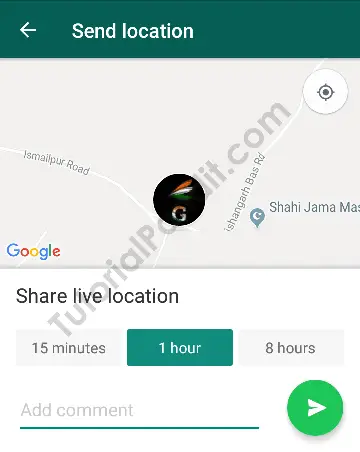 Tap to Share Your Live Location in Hindi