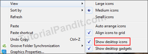 Show Desktop Icons in Hindi