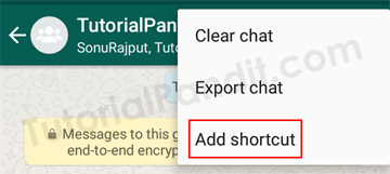 Make WhatsApp Group Shortcut