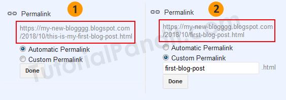 Blogger Post URL Structure Permalink