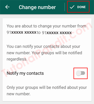 WhatsApp Number Changed and Done