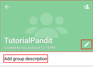 Add Group Info