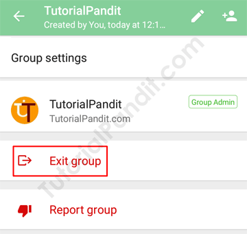 Exit WhatsApp Group