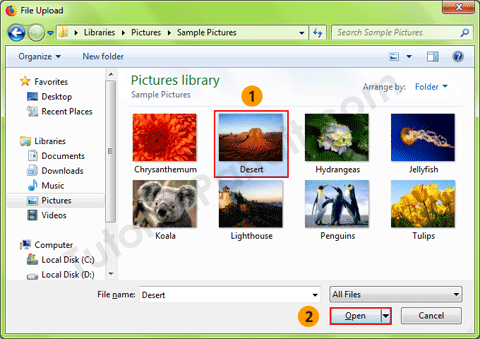 Select a File to Add as a Favicon in Blogger Blog