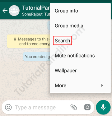 WhatsApp Group Search Option