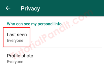 Hide WhatsApp Last Seen