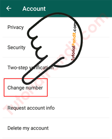 WhatsApp Change Number Settings