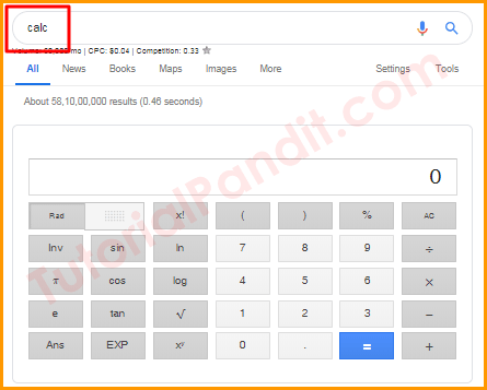 Google Calculator in Hindi