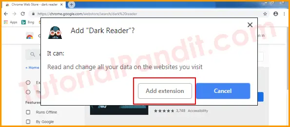 Add Extension to Confirm Install in Chrome