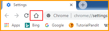 Chrome Home Button Showing