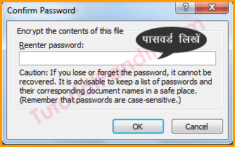 Reenter Password to Protect Document