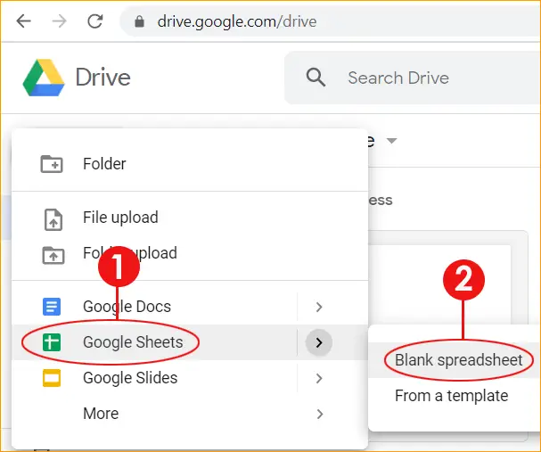 Opening Blank Spreadsheet from Google Drive