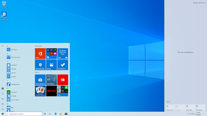 Windows 10 Start Menu