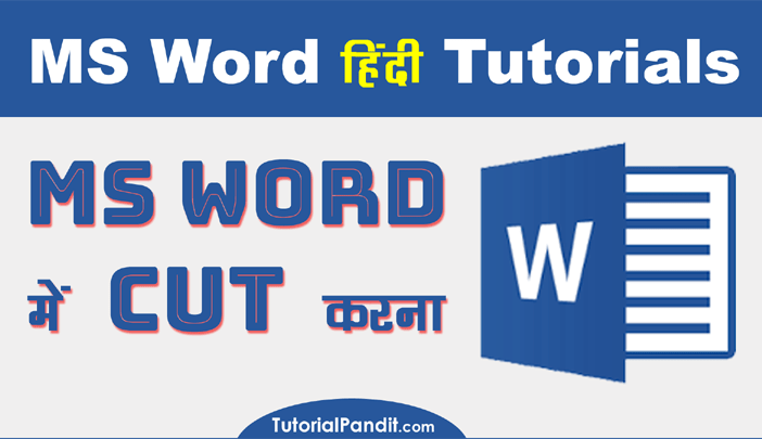 Using Cut in MS Word in Hindi