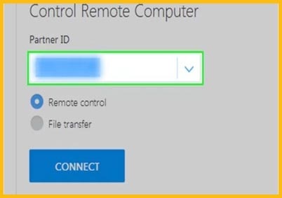 Remotly Control PC Choose Remote Control and Connect