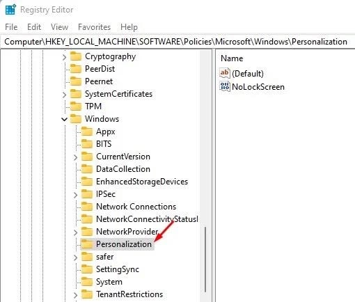 Disable Windows 11 Lock Screen via Registry Editor 4