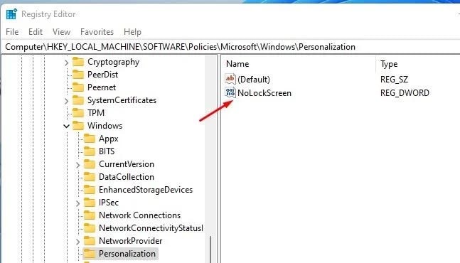 Disable Windows 11 Lock Screen via Registry Editor 5