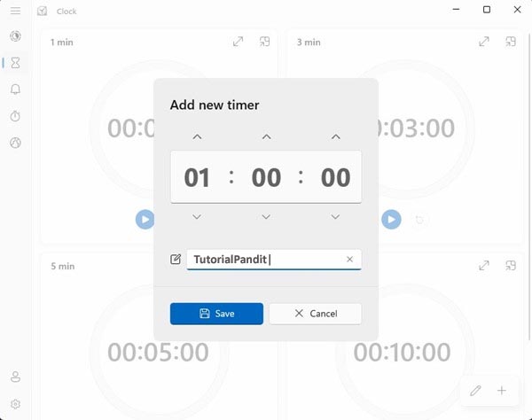 Clock App Timer Set Prompt