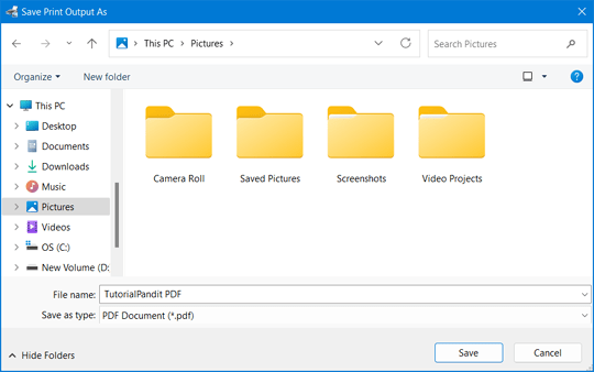 Select File Location to save and click on Save button to Save the File